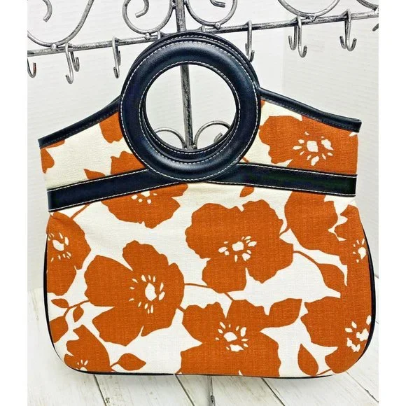 Old Navy Floral Clutch - Orange and Black - Picture 4 of 10